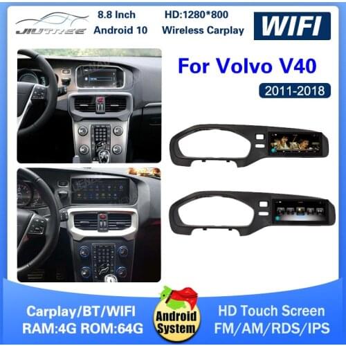 Car autoradio Tesla style stereo for Volvo V40 2011 2012 2013 2014 2015 2016 2017 2018 car multimedia player GPS navi DVD player