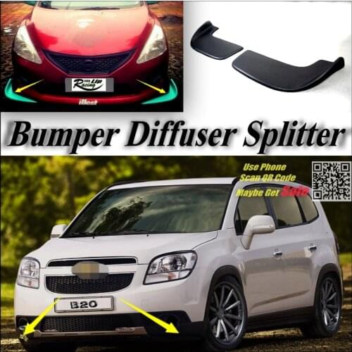 Car Splitter Diffuser Bumper Canard Lip For Chevrolet Orlando Tuning Body Kit / Front Deflector Flap Chin Fin Reduce Car Chassis