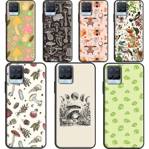 Cottagecore Frog Mushroom Moon Witchy For OnePlus 9 Pro 8 Pro 8T 9R Case For Realme GT Neo 6 7 i 8 Q3 Pro C21 C15 C11 C3 Coque