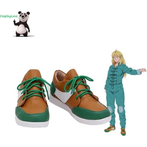 Dorohedoro Nikaido Orange Green Cosplay Shoes Long Boots Leather Custom Made For Christmas Halloween Party