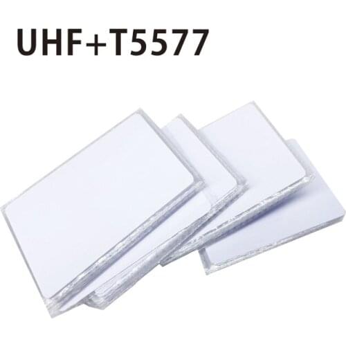 50pcs dual frequency composite card 915MHz 125KHz Long range dual frequency passive card RFID UHF cards 9662+T5577