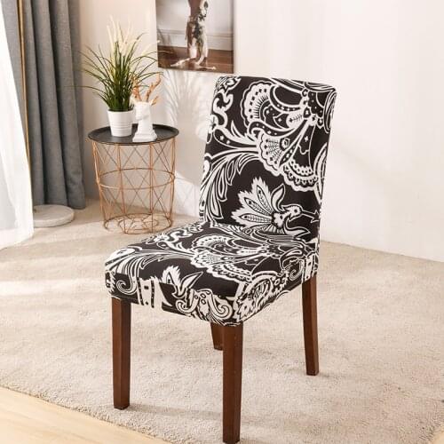 European Style Anti-dirty Chair Cover Wedding Dinner Restaurant Dining Chair Cover Elastic Removable Chair Cover Home Decor