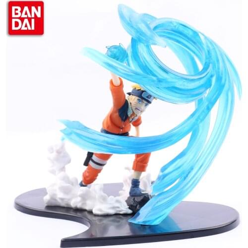 18CM BANDAI Genuine Super Large Spiral Pill Uzumaki Naruto Action Figure Doll Kawaii Anime Figure Childrens Halloween Gifts