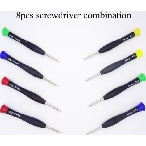 Hot sale 8pcs/set multifunction screwdriver set 0.8MM/1.2MM/1.5MM/T3/T4/T5/T6 Disassemble tool for iphone or electronic product