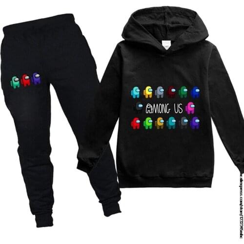 Game Among Us Children clothing Hoodies sets boys clothes Hoodies cartoon suits toddler girls top+pant 2Pcs set sports suit baby