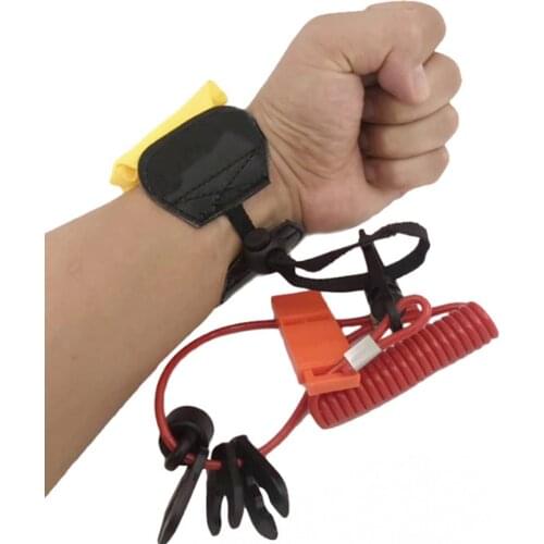Boat Tether Cord Kill Switch Urgent Stop Switch Coil Spiral Stretch with Survival Whistle