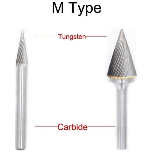 M0618 4360 6mm M0817 4361 8mm M1018 4362 10mm Triangle Taper Pointed Tungsten M Single Groove Cut Grinding Rotary Rasp File