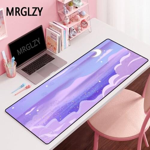 MRGLZY Drop Shipping Cute Mouse Pad Gamer DeskMat Large XXL Computer Gaming Peripheral Accessories Pink Nebula MousePad for Csgo