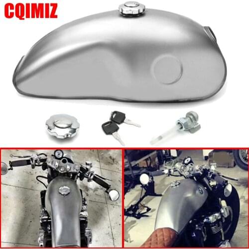 Motorcycle 2.6 Gal Fuel Tank For Yamaha Suzuki Honda CB XS SR XV MOJAVE 750 Bobber Cafe Racer Scrambler Custom Street Bike