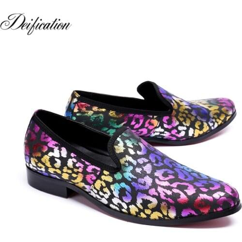 Deification Stylish Casual Shoes Men Smoking Loafers Luxury Brand Men Shoes Leather Flats Handmade Men Driving Shoes Footwear