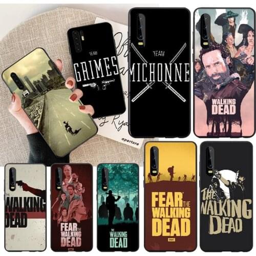 PENGHUWAN the walking dead Customer Soft black Phone Case for Huawei P30 P20 P10 P9 P8 Mate 20 10 Pro Lite