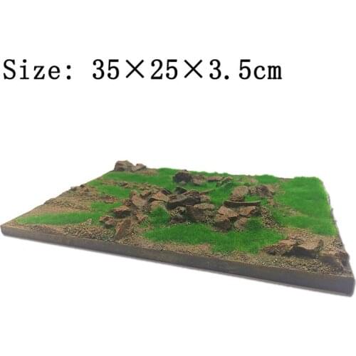 35cm Sand Table Basin Scene Model F Tank Engineering Vehicle Car Model Toy Grassland Rock Static Scenes Simulation Display