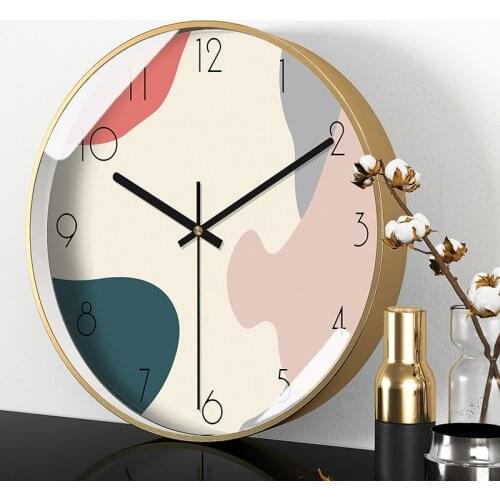 Office Silent Glass Wall Clock Modern Design Round Simple Nordic Creative Wall Clock Living Room Duvar Saati Wall Watch BW50WC