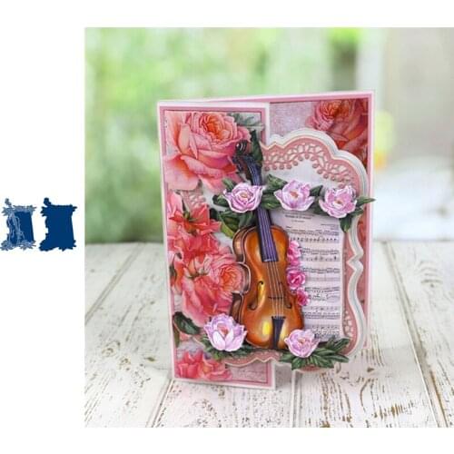 Flower guitar Cutting Dies Scrapbook Dariy Decoration Stencil Embossing Template DIY Greeting Card Handmade