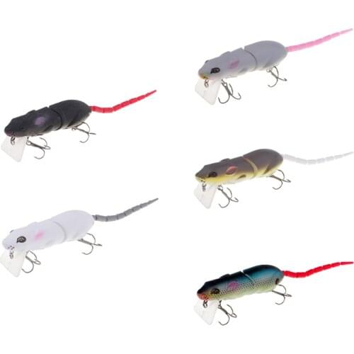 Lifelike Mice Rat Mouse Lure Artificial Topwater Fishing Lure Bait Hook 15cm