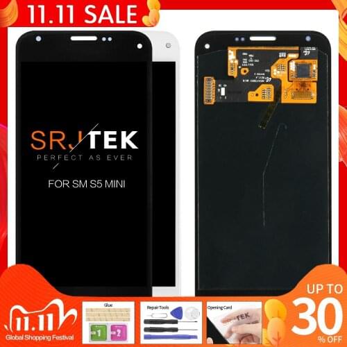 Screen Replacement Super AMOLED LCD For Samsung Galaxy S5 Mini G800 G800F G800H LCD Display Touch Digitizer Glass Assembly