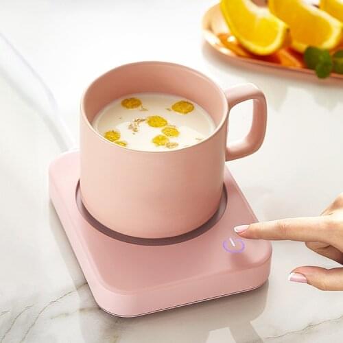 220V Smart Thermostatic Coaster Cup Heater for Coffee Milk Tea Cocoa Water Juice Office Home Mug Constant Temperature Warmer Pad
