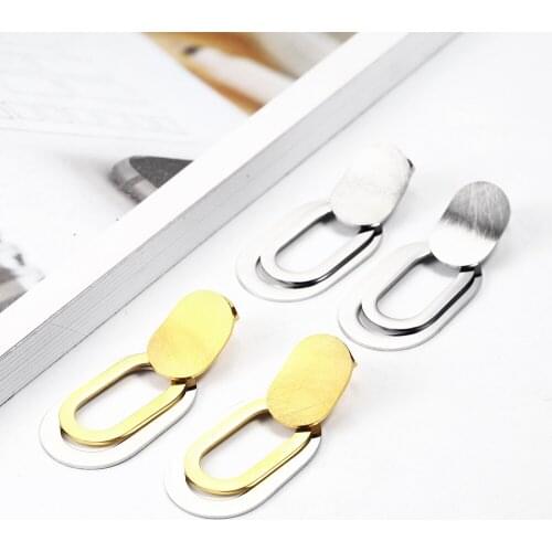OUFEI Drop Earrings For Women Jewelry Accessories Stainless Steel Jewelry Woman Vogue 2019 Bohemian One Direction Mass Effect