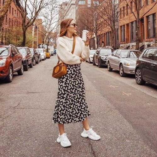 Summer Floral Skirt Women Summer High Waist Party Beach Casual Midi Skirts Boho Elegant Vacation A Line Skirt Jupe Faldas