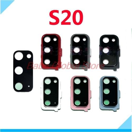 Rear Back Camera Glass Lens With Frame For Samsung Galaxy S20 Lens with Adhesive Sticker Spare Parts