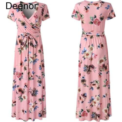 Deenor Printed Dress Womens Beach Dress 2021 Summer Style Fashion Popular Long Sleeved Dress Female Ins Online Trend