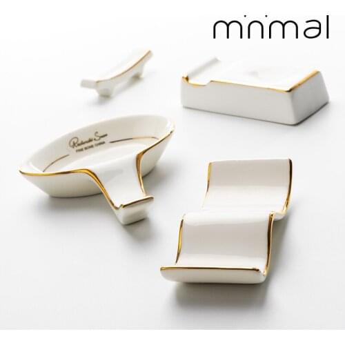 1pc Cute Chinese plastic Decorative Chopsticks Holder Rack Spoon Fork Rest Kitchen Tools Tableware 4 Styles with logo