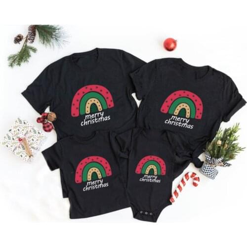 1pc Merry Christmas Family Parent-child Clothing Look Tops for Womens Clothing Harajuku Graphic T Shirts Special Xmas Bset Gift