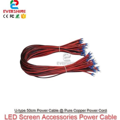 10Pcs/Lot 50cm Long Pure Copper Power Wire Cable For Connection LED Controller Card And Power Supply