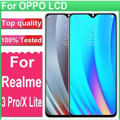 100% Tested 6.3" Display For OPPO Realme 3 Pro LCD Display Touch screen Digitizer Assembly For Realme X Lite RMX1851 LCD Screen