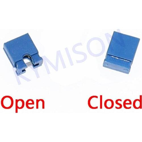 100pcs Blue Short Circuit Cap Open/Closed Jumper Cap Pin Connector Blocks Connector for 2.54mm 2.54 Header