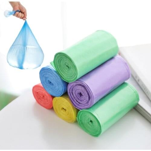 15PCs/roll Portable Baby Diaper Disposable Garbage Bags Trash Waste Dispenses Bag Storage Colorful Nappy Garbage Bags 50*45cm