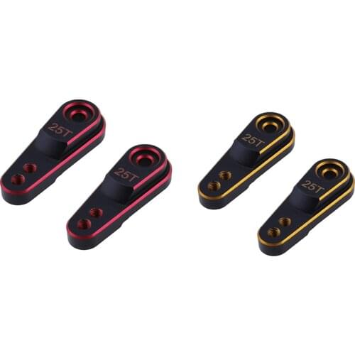 2Pcs Hard Aluminum Alloy 25T M3 Steering Link Servo Arm Horn for 1/10 RC Crawler Traxxas TRX4 Metal Upgrade Parts