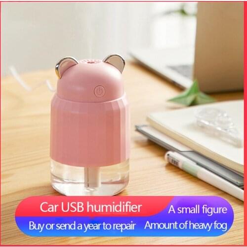 280ml Portable Mini USB Air Humidifier Car Scented Machine Atomizer Fog Diffuser Purified Air Fine Spray For Home Car Office