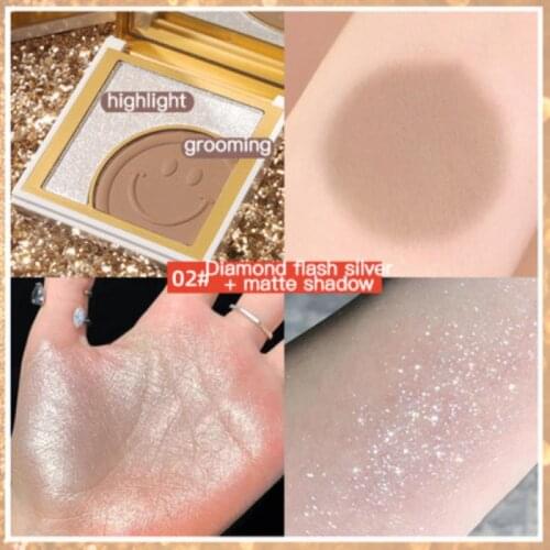 4 Color Highlighter Facial Bronzers Palette Shimmer Powder Makeup Glow Face Contour Natural Highlight Make Up Cosmetics TSLM2