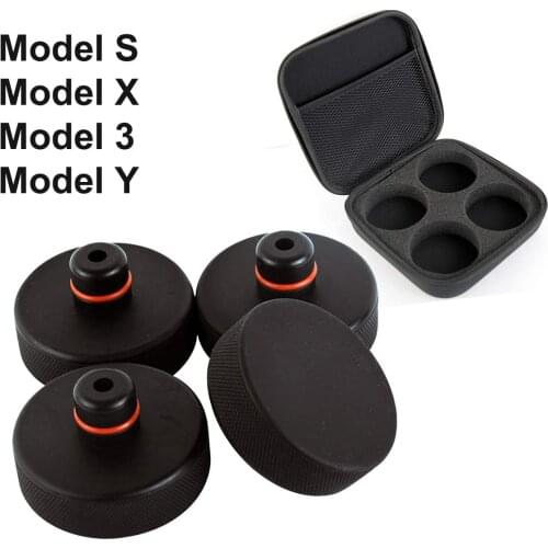 4 Pack Jack Pad Point Adapter Pads Location Rubber Storage Box Package Protects Battery & Chassis For Tesla Model 3 X S