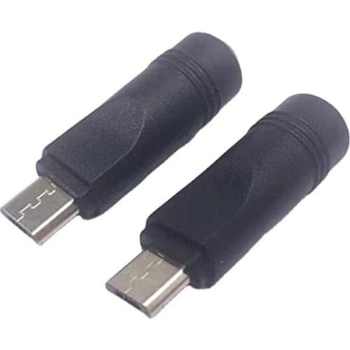 5pcs DC 5.5*2.1mm Female To Micro USB Male Plug Power Converter Jack Charger Adapter Connector for Laptop/Tablet/Mobile Phone