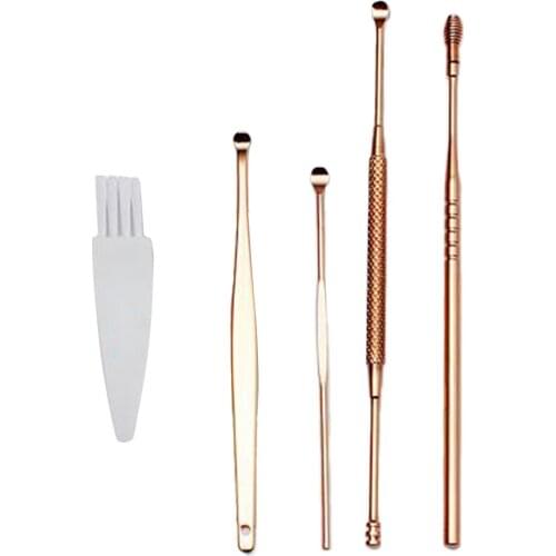 5 Pieces, Ear Spoon Earpick Curette Remover Cleaner Massage Tools for Men / Women