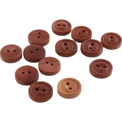 50/100 PCS 2-holes round wood buttons Wood color Sewing Scrapbooking DIY Jewelry Buttons for Bag DIY Craft Home Textiles