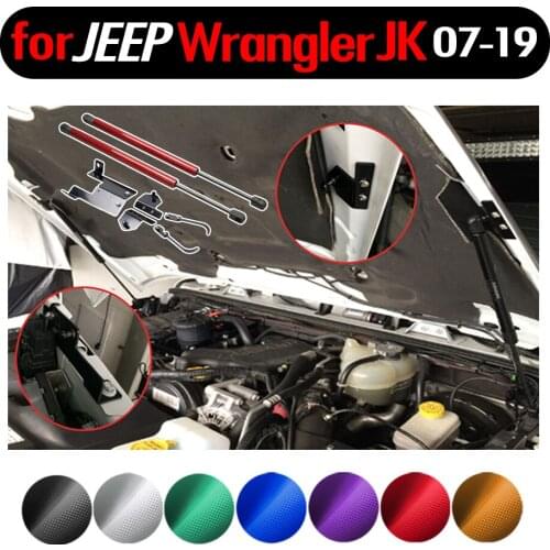 Lift Support Damper for Jeep Wrangler JK 2007-2018 Front Hood Bonnet Modify Gas Struts Gas Springs Bars Shock