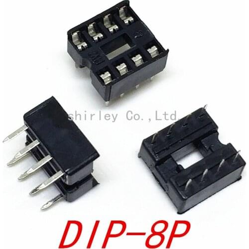 Free shiiping 60pcs IC Seat DIP 8Pin DIP IC Sockets Adaptor Solder Type Socket dip-8p