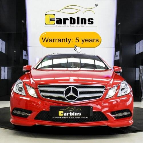 CARBINS Premium Quality Crystal Vinyl Car Wrap China Red High Gloss Tuning Film