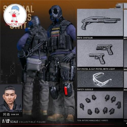 DAMTOYS PES007/PES008 1/12 Scale Hongkong SDU Fai Sir Sam Sir Male Police Action Figures Model Collections