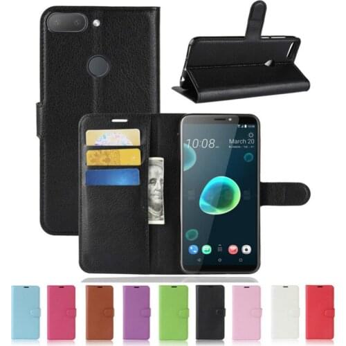 For HTC Desire 12 12 Plus Case Wallet Leather Cover for HTC Desire 12 Plus Mobile Phone Case Coques TPU Shell Stand Card Holder