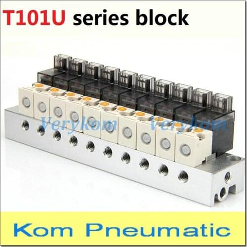 OST T101U Pneumatic 3/2 NC Textile Solenoid Valve Block SMC Type High Frequency Microsolenoid Valves T101U-FL DC 12V 24V AC 220V