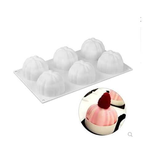 Halloween cake mold 6 even pumpkin mousse mold pumpkin spherical mosquito repellent silicone cake b