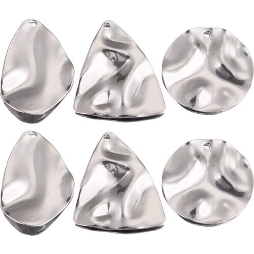 20pcs/lot Stainless Steel Drip Charm Connectors for Earrings Bracelet Diy Jewelry Making Supplies Accessories Wholesale Items