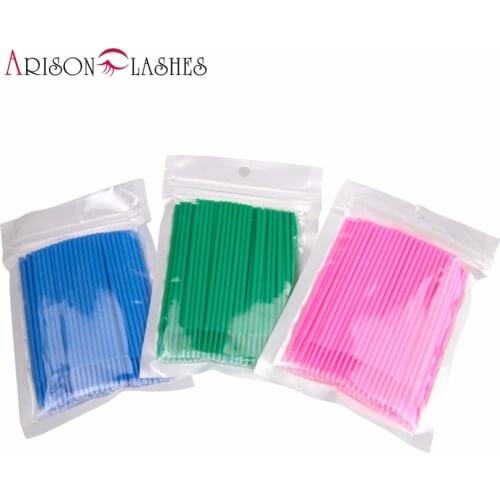 New 500PCS/Pack Disposable Makeup Brushes Swab Microbrushes Eyelash Extension Tools Individual Lash Removing Tools Lint Free