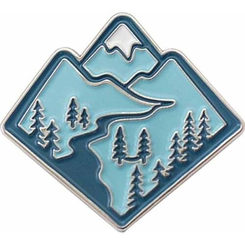 Creativity Snow Mountain Hard Enamel Pins Collect Funny Metal Cartoon Brooch Backpack Collar Lapel Badges Fashion Jewelry Gifts