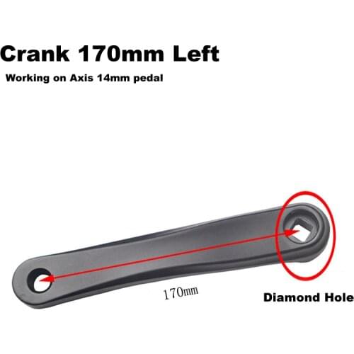 Crank Square Hole Bike Mountain Bicycle Crank 170 mm Square Hole Crank Crankset Repair Part for MTB Bike Left Arm