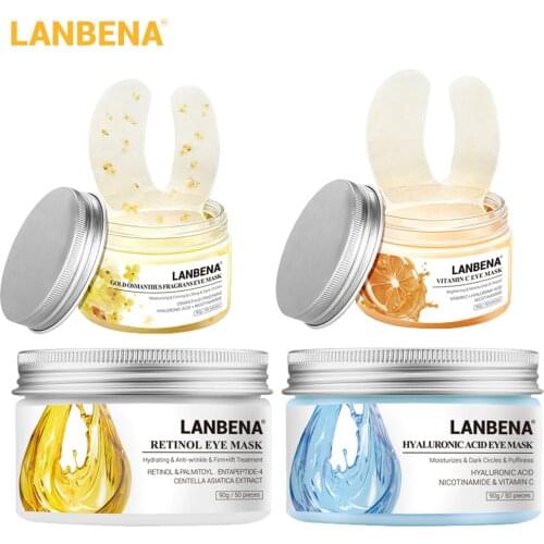 LANBENA Eye Pathces Eye Mask Anti Aging Wrinkle Reduces Dark Circles Bags Eye Lines Anti-Puffiness Lifting Firming Eyes Care